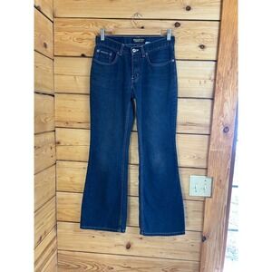 Industry Supply Co Womens Dark Wash Flare Leg Jeans Blue Denim W28 L30 Canada